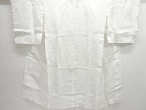 アンティーク　本麻透かし織り　草花模様長襦袢